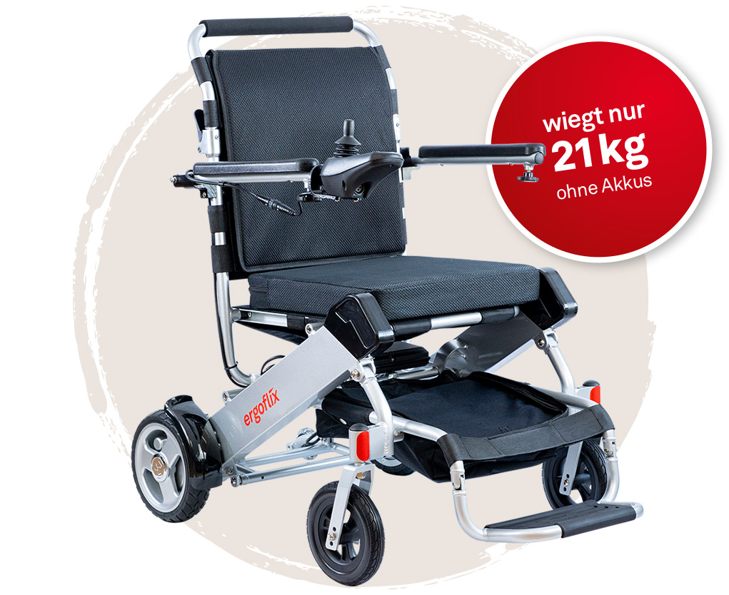 ergoflix M Elektro-Rollstuhl klappbar elektrisch bubble beige 
